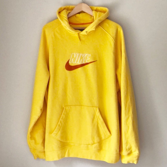 nike swoosh hoodie yellow